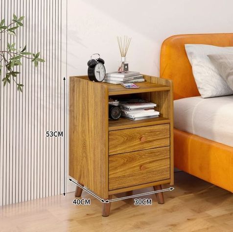 Velador Moderno 2 Tiras 30x40x53cm Hecho Por Melamina Ct039-2