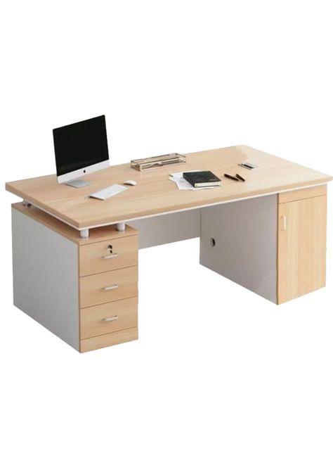 Escritorio Moderno Con Cajoneras 140x60x77cm Para Oficina-0