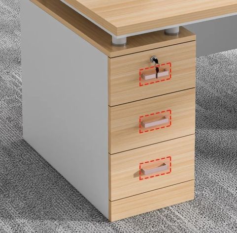 Escritorio Moderno Con Cajoneras 140x60x77cm Para Oficina-4