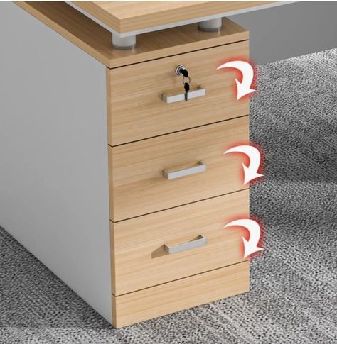Escritorio Moderno Con Cajoneras 140x60x77cm Para Oficina-6