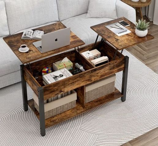 Mesa De Centro Elevable Para Living 110x49x48cm-2