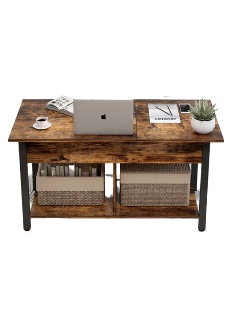 Mesa De Centro Elevable Para Living 110x49x48cm-0