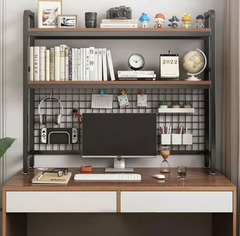 Organizador De Escritorio Multifuncional Con Repisa Metal-1
