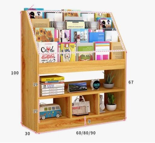 Organizador Niño Multiuso Living Escritorio Libros 90x30x100-1