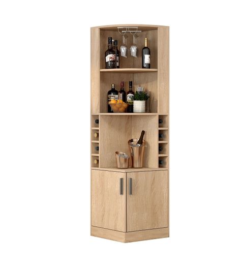 Mueble De Bar Esquinero Multifuncional 180x47x47cm-0