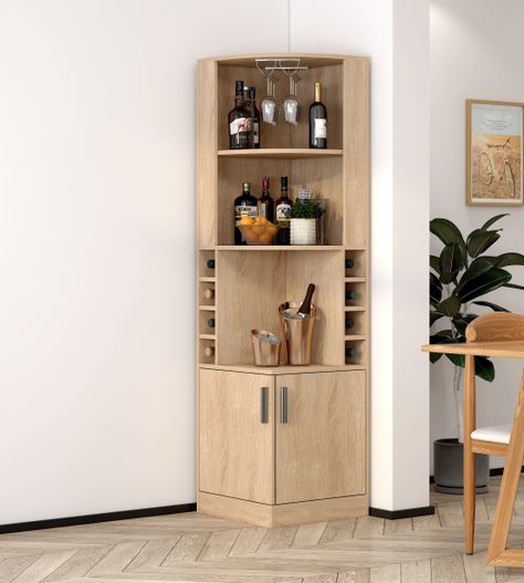 Mueble De Bar Esquinero Multifuncional 180x47x47cm-1