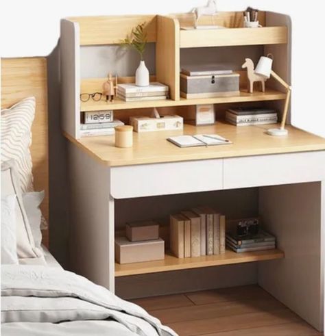 Escritorio Con Cajones Estanteria Para Libros Y Organizador-2