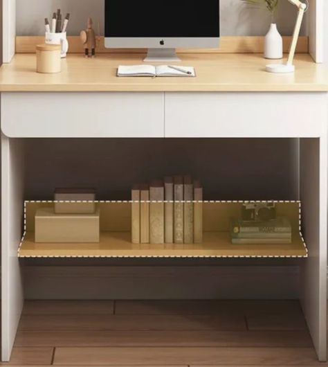 Escritorio Con Cajones Estanteria Para Libros Y Organizador-4