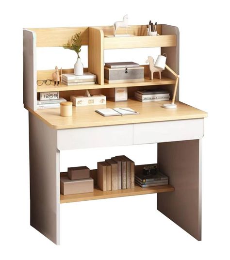 Escritorio Con Cajones Estanteria Para Libros Y Organizador-0