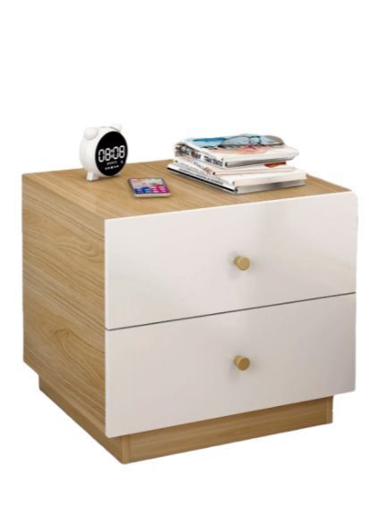 Velador 2 Niveles Con Cajon Mesita Moderno 50*42*47cm-0