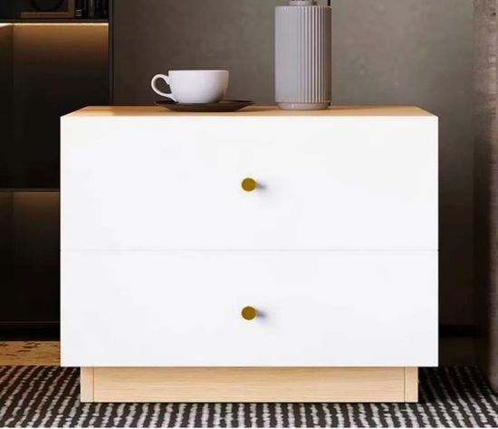 Velador 2 Niveles Con Cajon Mesita Moderno 50*42*47cm-1