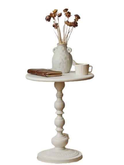 Mesa Lateral Homer Design Redonda Acero 40 Cm Metalica-0