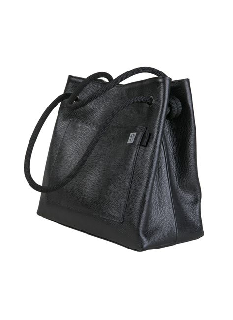 TEENKNOT / Totebag 100% cuero / Negro-0