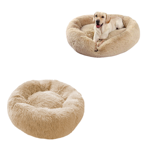 Cama suave de felpa 100 cm antiestrés para mascotas perros y gatos-0