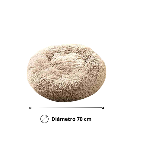 Cama de Felpa Antiestrés 70 cm para mascotas -1