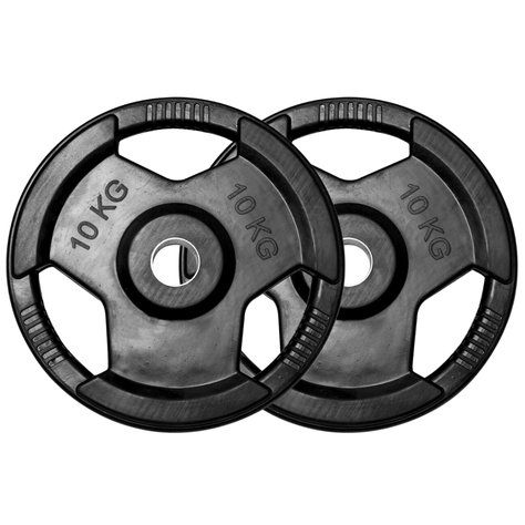 Pack de Barra Preolímpica 150 cm + 2 Discos Engomados de 10 kg C/U Total 20 kg-5