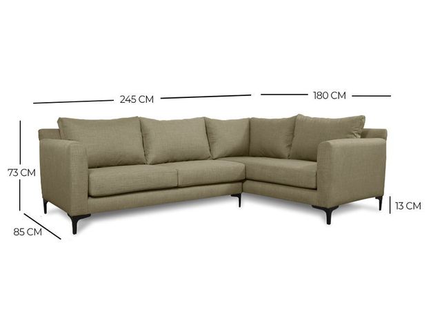 Seccional Alanna Chenille Tipo Lino Beige-2