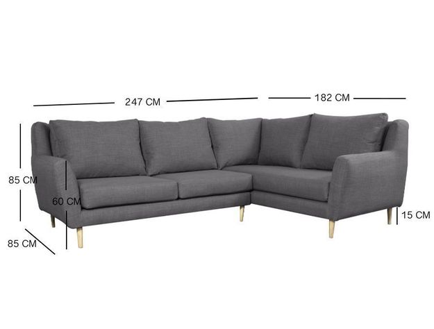 Seccional Lenora Chenille Tipo Lino Beige-2