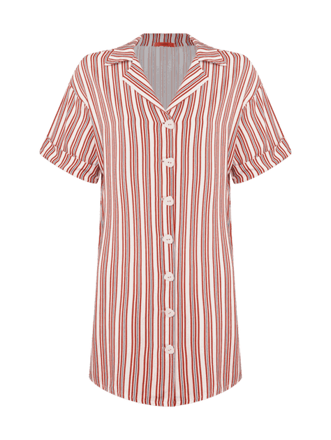 Camisa Pijama Listada-0