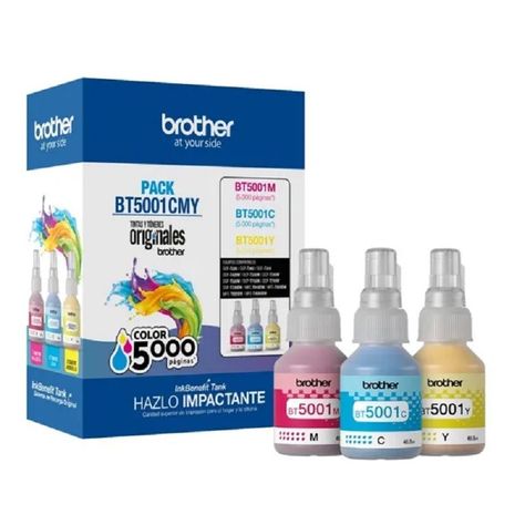 Botella de Tinta Brother BT50013PKMEX Pack 3 Colores 5.000 pág.-0