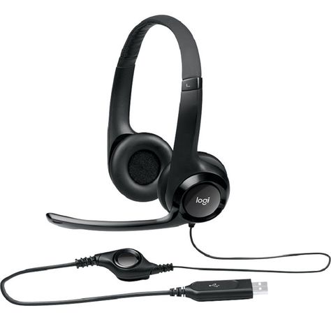 Audifonos Logitech H390 con Microfono Alámbrico 1.9 Metros USB Negro-1