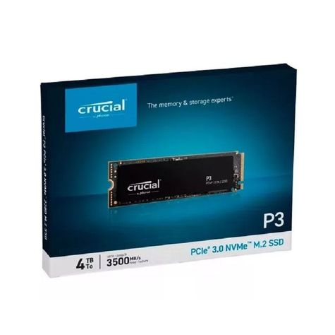 Unidad SSD Crucial P3 4Tb M.2 22x80 PCIe G3 x4 Lec 3500MB/s Esc 3000MB/s-1