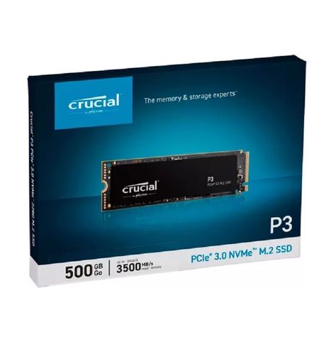 Unidad SSD Crucial P3 500Gb 3d Nand Nvme Pcie M.2-1
