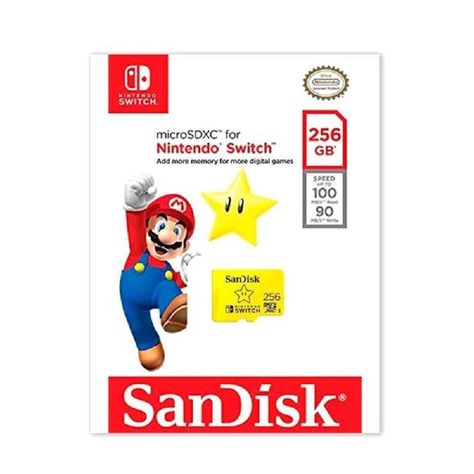Memoria MicroSD SanDisk NintendoSwitch 256GB UHS-I Lec100MBs Esc90MBs-1