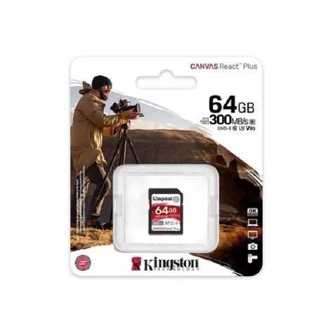 Memoria SD Kingston Canvas React Plus SDXC 64 GB UHS-II-1