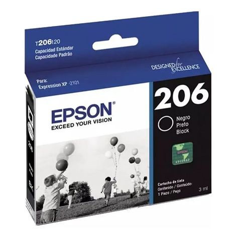Cartucho de Tinta Epson T206 3ml pág. 150 Negro T206120-AL-0