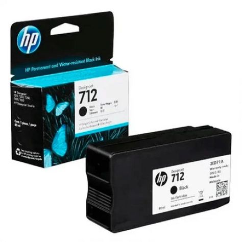 Cartucho de Tinta HP 712 80ml Negro 3ED71A-1