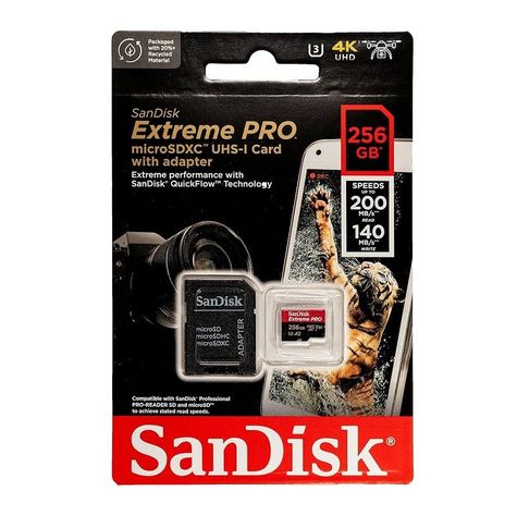 Memoria MicroSD SanDisk Extreme Pro 256Gb UHS-I-1