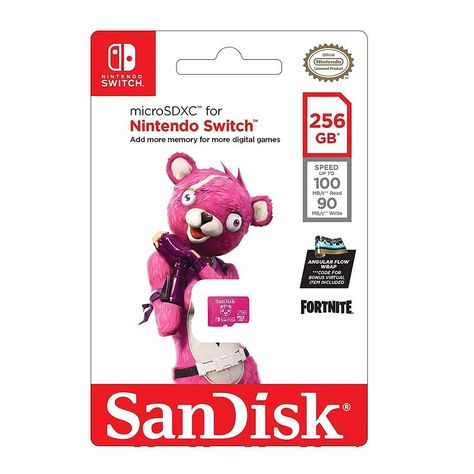 Memoria MicroSD SanDisk NintendoSwitch 256GB Lec 100 MB/s Esc 90 MB/s-1