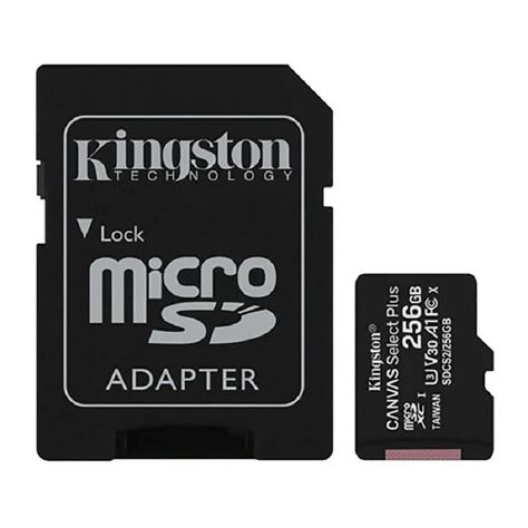 Memoria MicroSD Kingston Canvas Select Plus 256Gb 100R/85R-0
