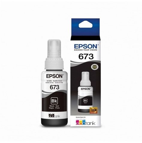 Botella de Tinta Epson T673 70ml pág. 2.200 Negro T673120-AL-0