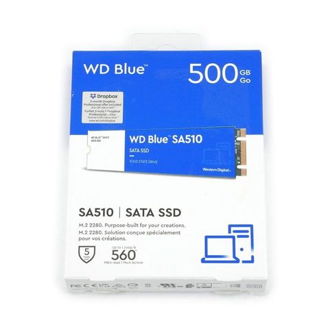 Unidad SSD Western Digital Blue SA510 500Gb 2.5 7mm SATA 3 6Gb/s-1