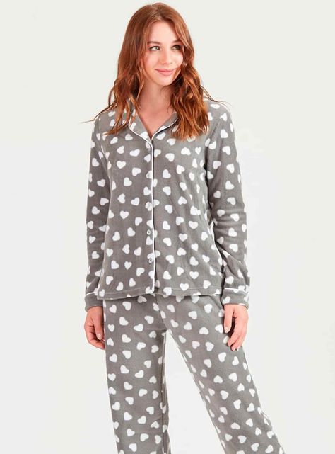 Pijama de mujer Sport Polar Gris Estampado-0