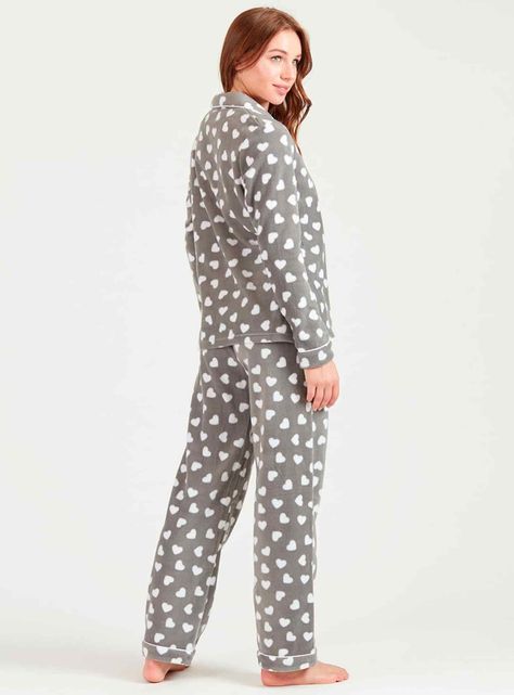 Pijama de mujer Sport Polar Gris Estampado-2
