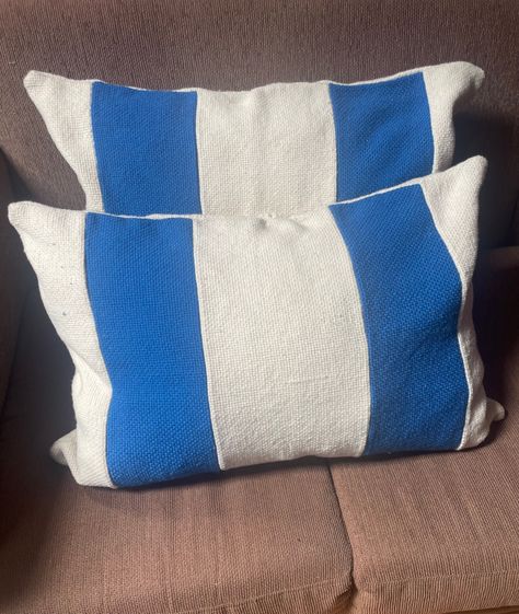 Par de fundas para almohadas hechas en telar -2