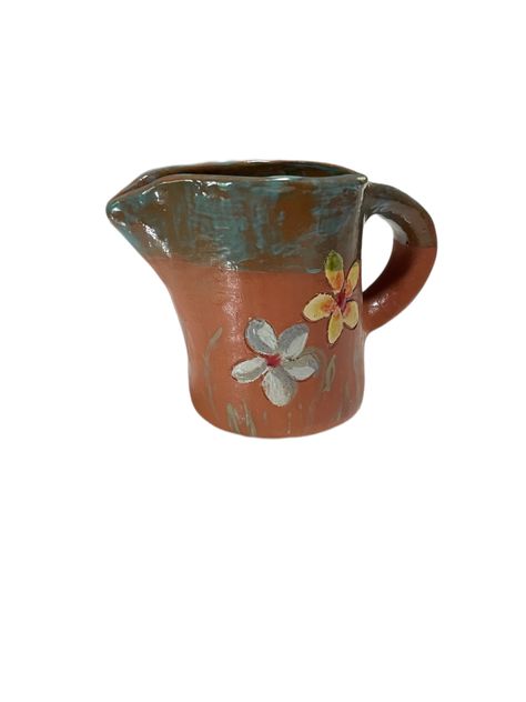 Jarro para leche hecho y pintado a mano-1