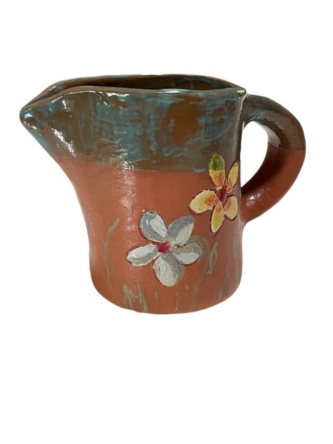Jarro para leche hecho y pintado a mano-2