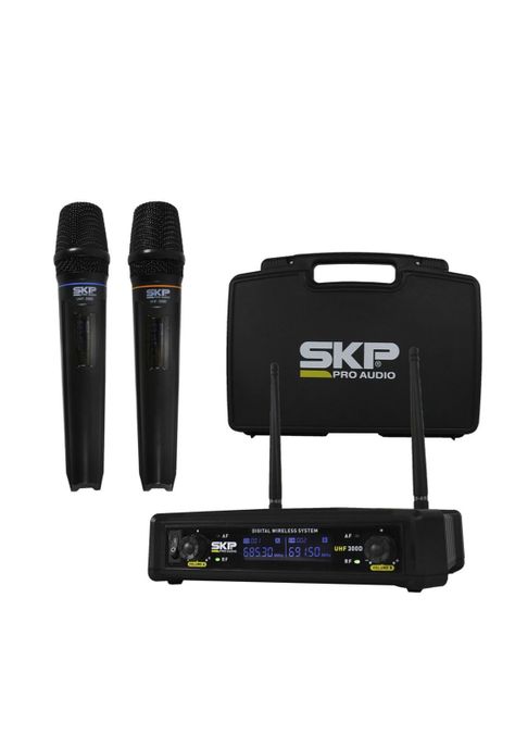 Micrófono Doble Inalámbrico SKP UHF 300D-0