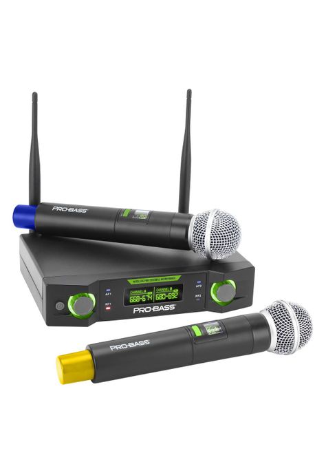 Micrófono Inalámbrico doble Probass UF 224 Multi Frec.-1