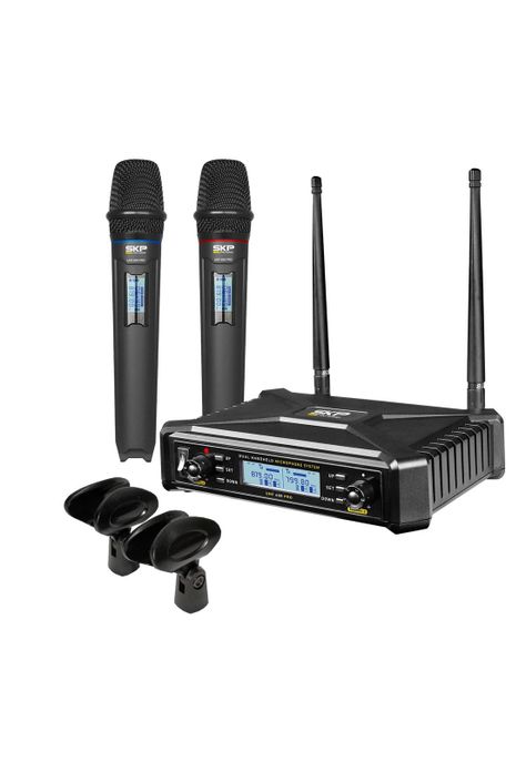 Micrófono Inalámbrico Doble SKP UHF 600 Pro-0