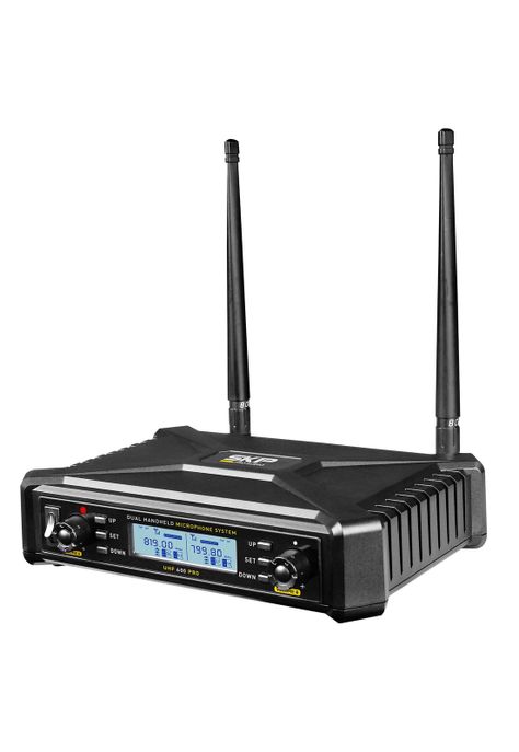 Micrófono Inalámbrico Doble SKP UHF 600 Pro-1