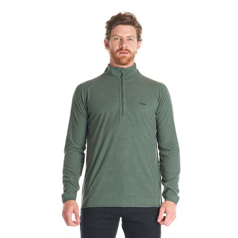 Poleron Hombre Jacaranda Nano-F 14 Zip Verde Grisaceo Lippi-1
