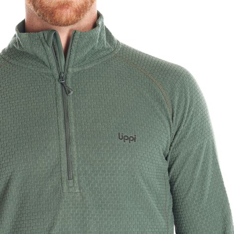 Poleron Hombre Jacaranda Nano-F 14 Zip Verde Grisaceo Lippi-6