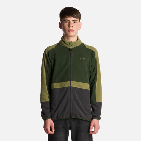 Polerón Teen Boy FirePlace Full Zip Sweatshirt Verde Lippi-0