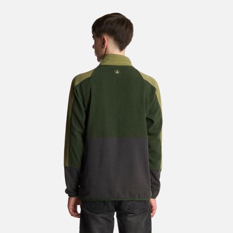 Polerón Teen Boy FirePlace Full Zip Sweatshirt Verde Lippi-2