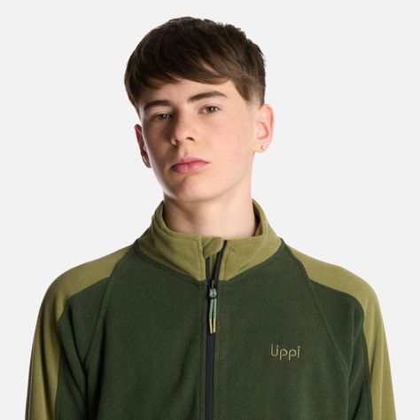 Polerón Teen Boy FirePlace Full Zip Sweatshirt Verde Lippi-3